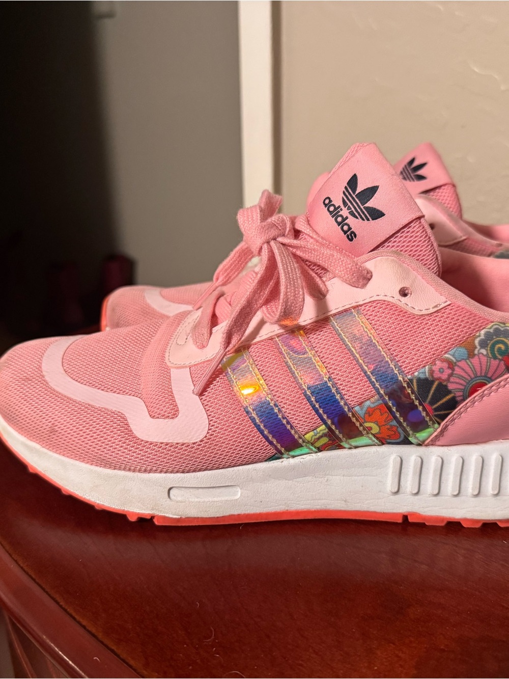 Unique adidas Pink Athletic Sneakers
